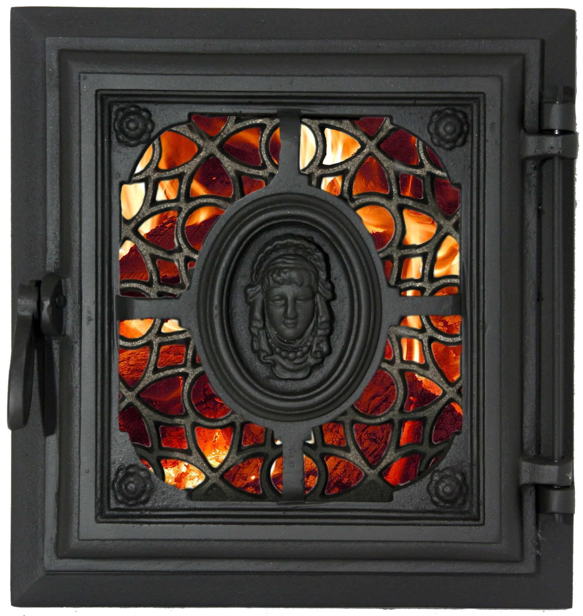 36. Áttört angyalfejes üveges