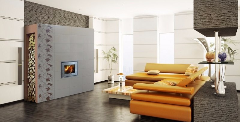 Cserépkályhás enteriőr